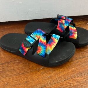 Chaco rainbow flip flops